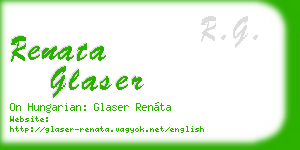 renata glaser business card